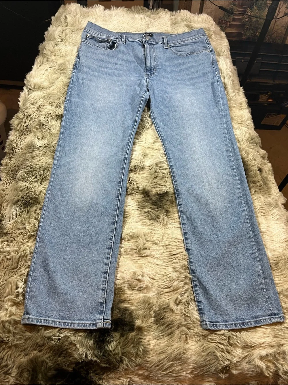 J. Crew Men's Light Blue Straight Jeans - 36wx30l